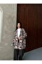 Oversize Leopard Printed Blazer Jacket with Two Buttons, Tok Fabric - 4