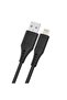 Fabric Braided Usb To Lightning Connector Cable 1m black