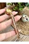 Rose Gold Women's Wristwatch with Crystal Cut Stone - 4