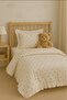 100% Cotton Tiny Figured Embroidered Ruffled Baby Duvet Cover Set