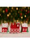 Christmas Tree Ornament Set of 3 – Red Train and House Figurines |   6X8 cm Christmas Decoration, New Year Gift - 6