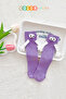 Purple Children's Magnetic Holding Hands Socks (Without Heels) - 2