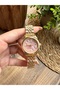 Round Classic Gold Inside Pink Women's Wristwatch - 8
