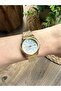 Round Classic Gold Inside White Women's Wristwatch