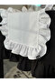 Ivory Linen White Ruffled Runner 40X120Cm - 2