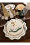 Embroidered Round Supla American Service. Dark Green (1 Piece) - 5