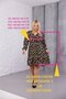Plus Size Wrinkled Fabric Double-Breasted Collar Leopard Print Knee Length Dress - 2