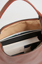 Women's Pear Tan Lined Faux Leather Zipper Closure Handbag and Shoulder Bag - 6