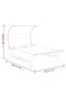 Outdoor Lounge Bed with Canopy 165x203x126 cm Solid Bent Wood Cream - 3