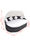 Outdoor Lounge Bed with Canopy Poly Rattan Brown - 3