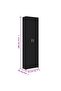 Hallway Wardrobe Black 55x25x189 cm Engineered Wood - 3