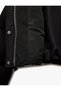 Mock Neck Long Sleeve Water Repellent Crop Puffer Coat - 7