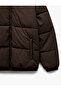 Long Sleeve Pocket Detail Zipper Hooded Winter Puffer Coat - 7