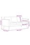 2-Seater Sofa Fabric Cream - 3