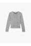 Regular Fit Contrast Detailed Long Sleeve Crew Neck T-Shirt - 3