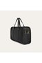 Women's Brown Leather Look Shoulder Bag with Stitching Detail - 2