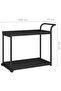 Bar Cart Black 100x45x83 cm Poly Rattan - 3
