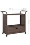 Bar Cart with Drawer Brown 100x45x97 cm Poly Rattan - 6