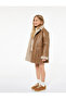 Faux Fur Plush Collar Double-Breasted Long Faux Leather Coat - 3