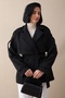 Kolu Epaulettes Black Short Coat - 2