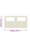 Gazebo Sidewall with Windows 4x2 m Cream - 3