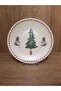 New Year Cake Plate 20 cm 6 Pieces Pine Tree / New Year / New Year's Eve Themed - 5