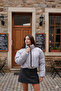 Cross-Stitched Winter Coat with Rubber Detail Crop (Calemore) - 4