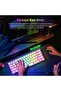 KB877L Membrane Gaming Keyboard, Transparent White - 61 Key RGB Backlit with Multimedia Keys, - 3