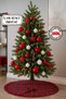 Ruffled Christmas Pine Tree Cover – a Warm Atmosphere with Natural Cotton Plaid Design