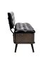 Storage Bench with Backrest 110 cm Black Faux Leather - 4
