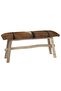 Bench Goatskin Leather Teak