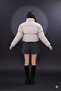 Cross-Stitched Winter Coat with Rubber Detail Crop (Calemore) - 7