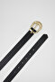 Women's Faux Leather Belt with Patterned Buckle – for Stylish and Elegant Everyday Outfits - 3