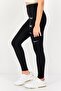 Women Dri Fit Brand Logo Running Leggings, Black - 2
