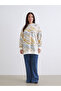 Lcw Modest Blue Plus Size Patterned Women's Sweatshirt Tunic - 6