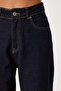 Gold Buttoned Belted Denim Jacket Pants Set Lri0010 Dark Blue - 5