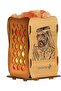 Himalayan Salt Lamp with Wooden Basket - Sheikh Muhammad bin Rashid Photo GH-CSL-062