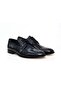 Dark Blue Color Lace-Up Genuine Leather Men's Shoes