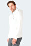Majestic I Men's Zippered Hooded Pocket Ecru Sweatshirt - 3