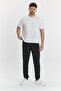 Men's Cotton Pique Zippered Pocket Sweatpants Black 5478-S - 4