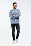 Men's Patterned Crew Neck Sweater - 2