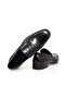 Black Color Laceless Genuine Leather Men's Shoes - 2