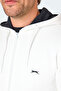 Majestic I Men's Zippered Hooded Pocket Ecru Sweatshirt - 2