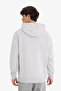 Hooded Soft Fleece Inside Kangaroo Pocket Light Gray Men's Sweatshirt X8283Az/Gr184 - 5