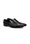 Black Color Laceless Genuine Leather Men's Shoes