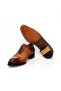 Camel Color Lace-Up Genuine Leather Men's Shoes - 3