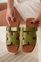 Garcia genuine leather slippers in khaki green - 2