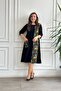 Cotton Dress with Pocket and Side Stripe Flannel Detail - 3