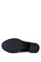 Women's Genuine Leather Black Leather Heeled Boots - 4
