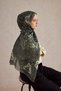 Cotton Shawl Shadow Khaki Green - 5